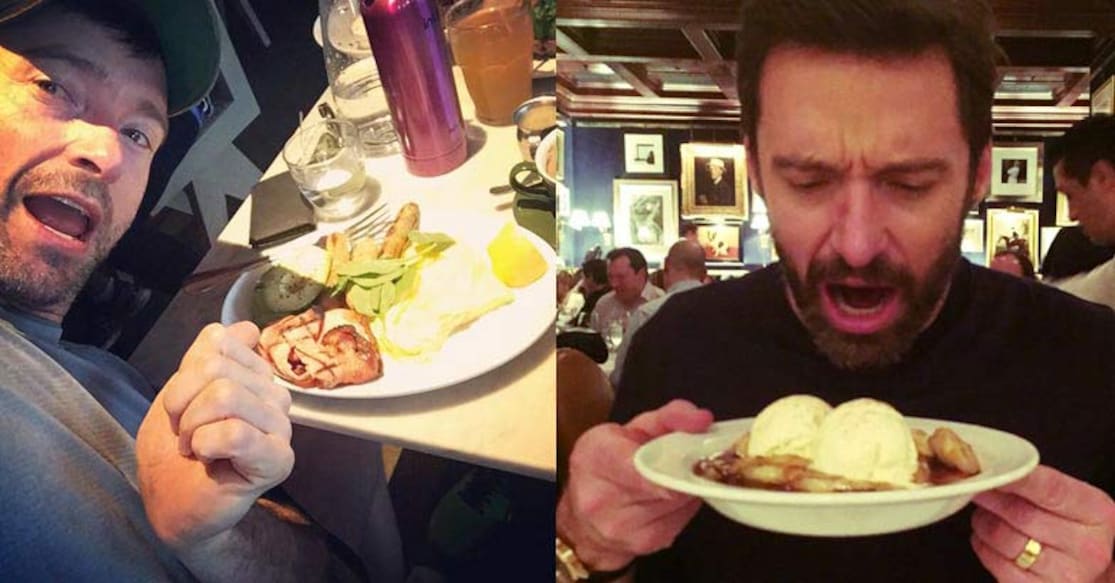 Hugh Jackman Food selfies posted by 'The Wolverine' actor Hugh Jackman