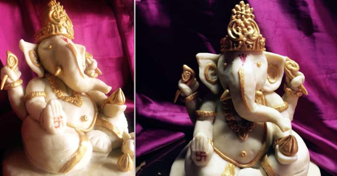 White chocolate Ganesha for Vinayaka Chathurthi