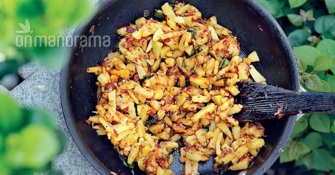 Kadachakka ularth- breadfruit stir fry Kadachakka ularth- breadfruit stir fry