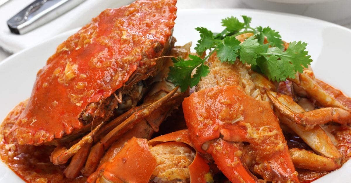 Freshwater mud crab roast Kerala style crab roast