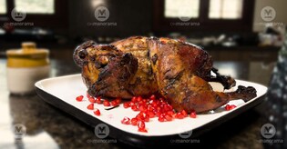 Pomegranate-glazed chicken roast: A feast for the senses