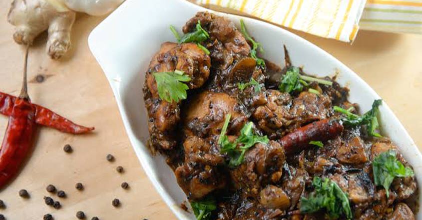 Pepper chicken with no chillies Pepper chicken with no chillies
