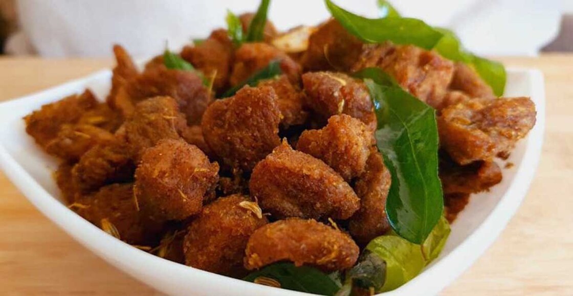 Crunchy soya chunks fry