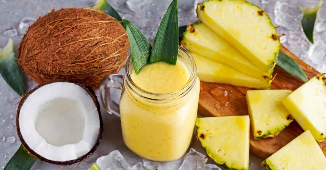 Refreshing coco-pineapple juice