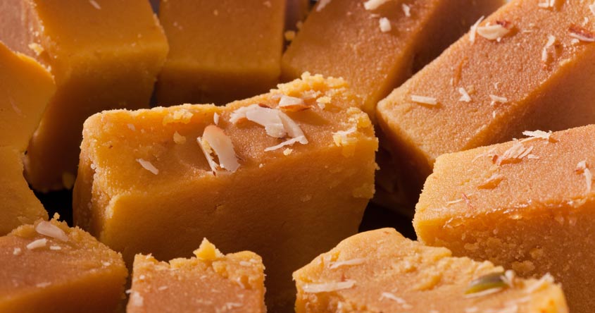 Easy three-ingredients Mysore Pak