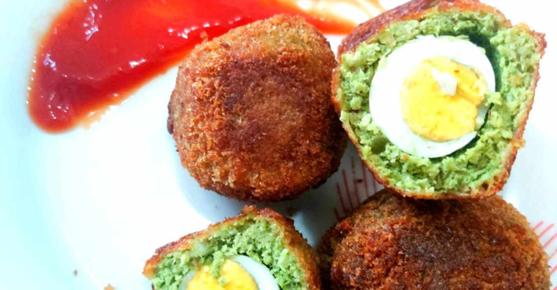 Tasty egg chutney balls