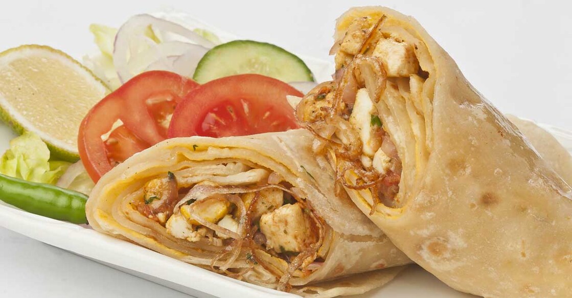 paneer tikka roll