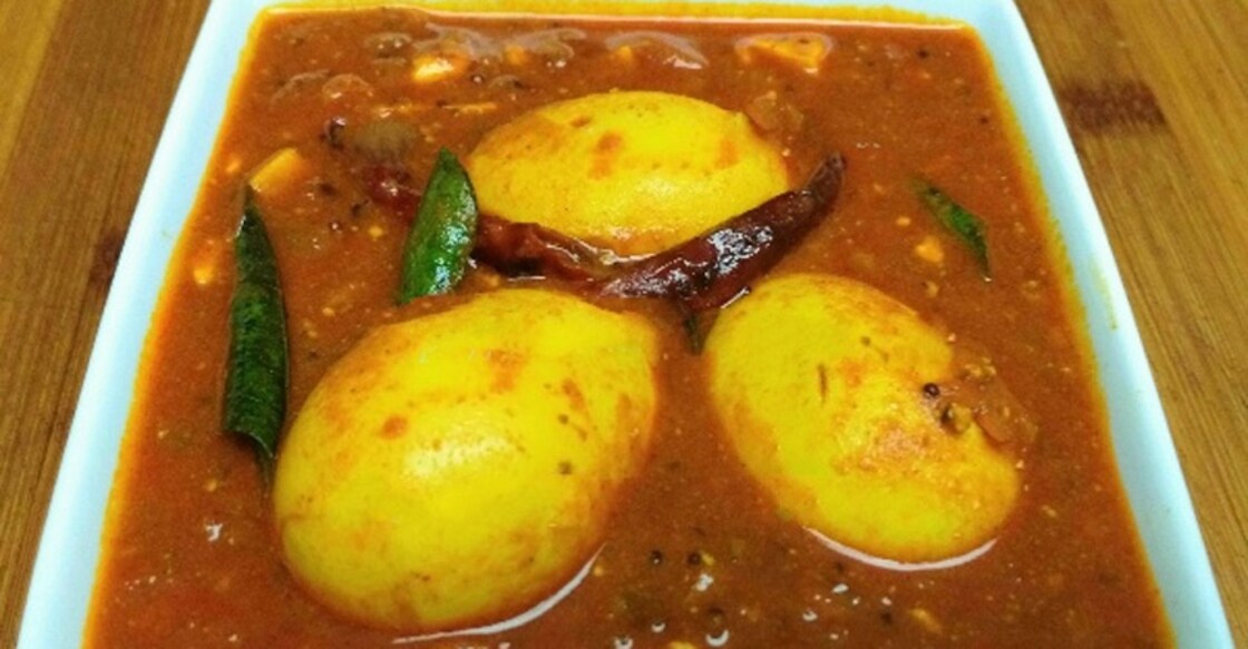 Andhra-style egg curry