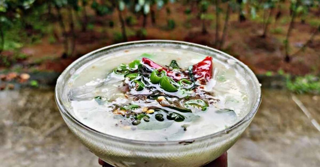 Special paal kappa with bird's eye chillies