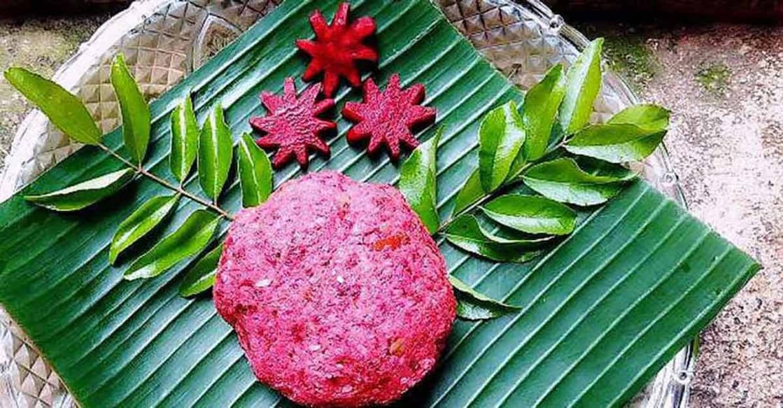 Colourful beetroot chammanthi Colourful beetroot chammanthi