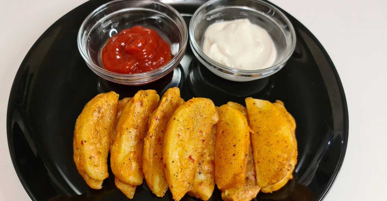 Crunchy potato wedges
