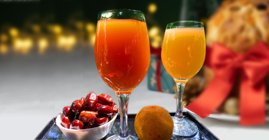 Two delicious wines for Christmas Date and orange wine. Photo: Ramya Nair