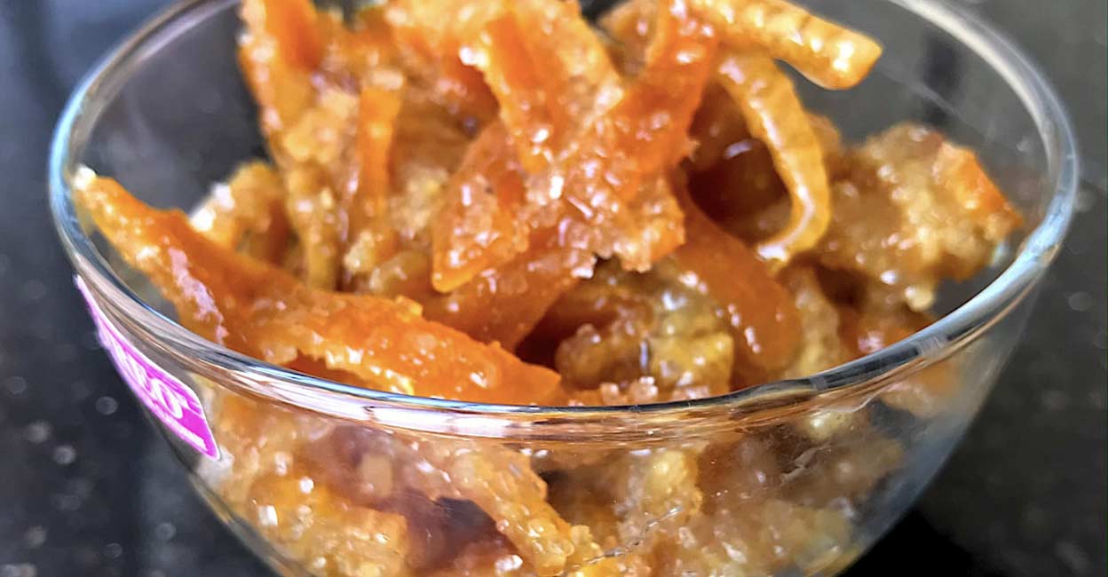 Orange peel candy