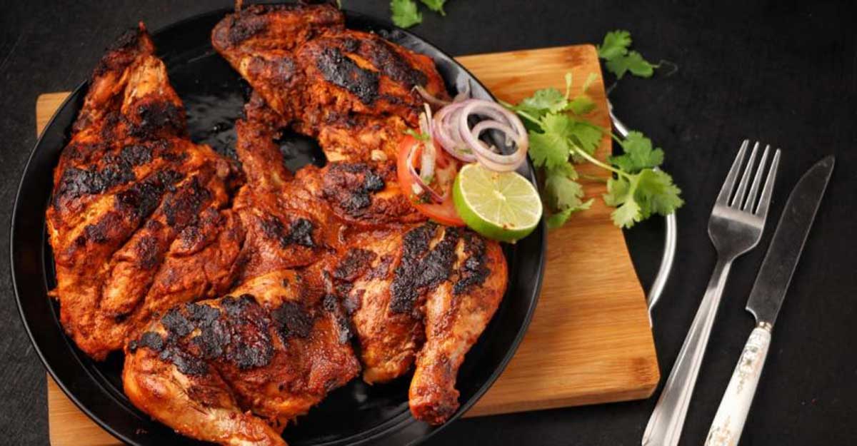Al Faham chicken in frying pan