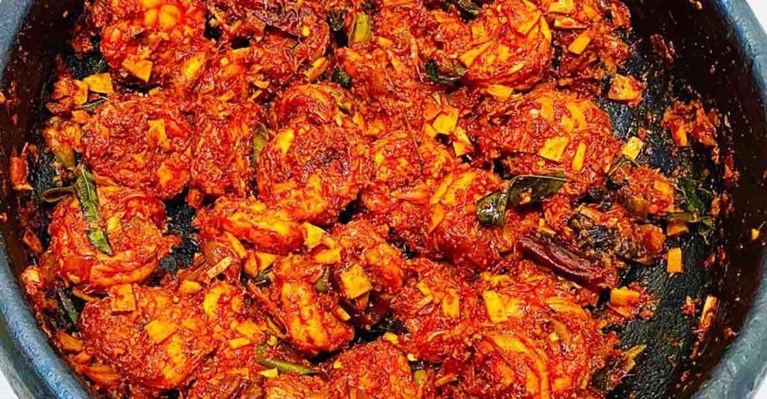 Yummy Kerala style prawns roast