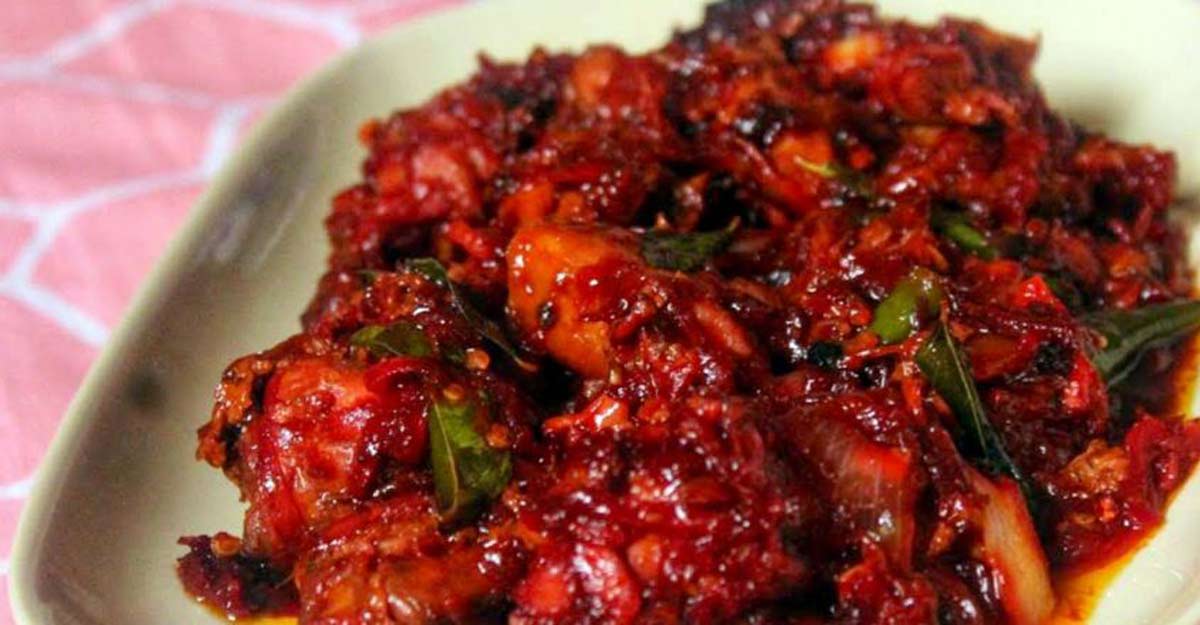 Beetroot chicken roast