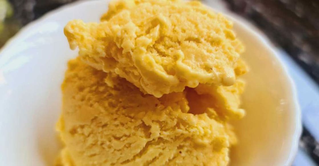 Jackfruit ice cream using only three ingredients