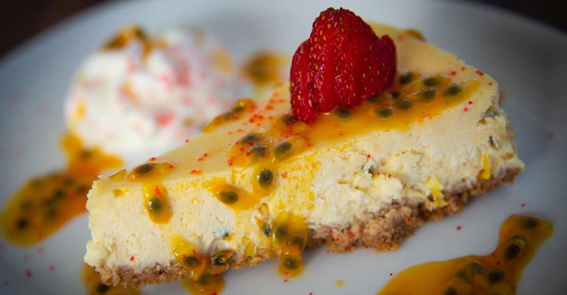 No-bake passion fruit cheesecake