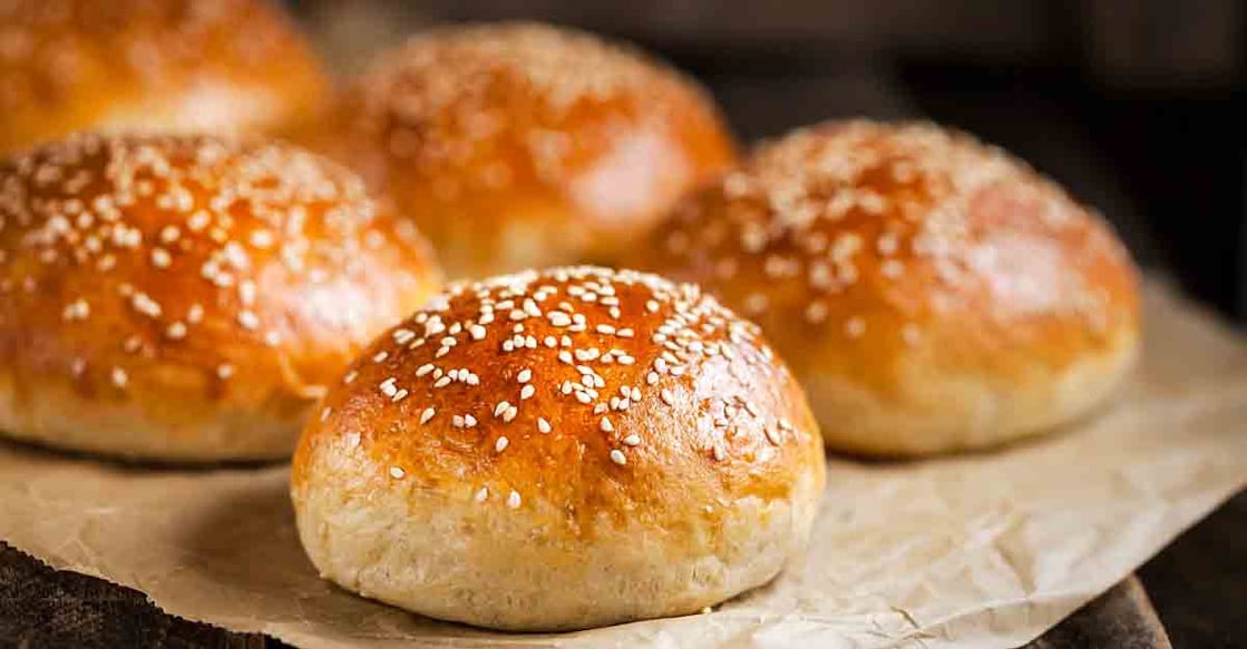 Fresh homemade burger buns