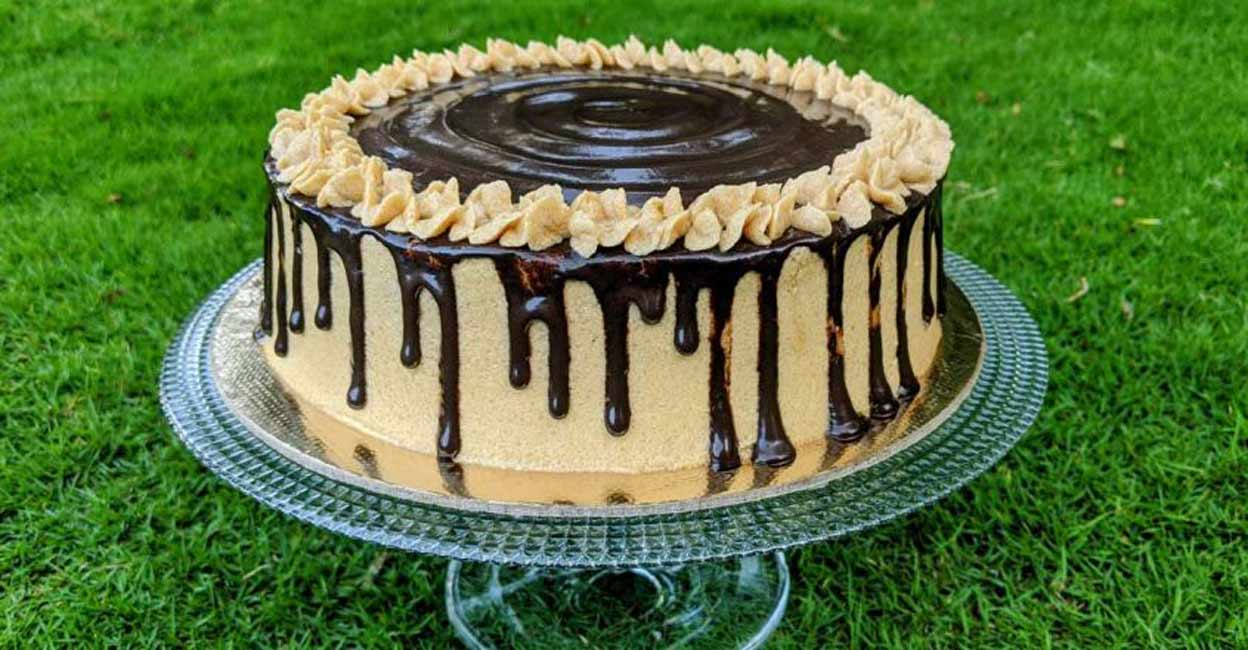Butter cream mocha cake