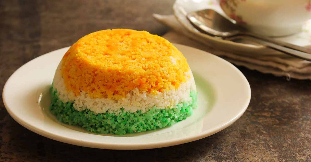 Tricolour healthy veggie puttu