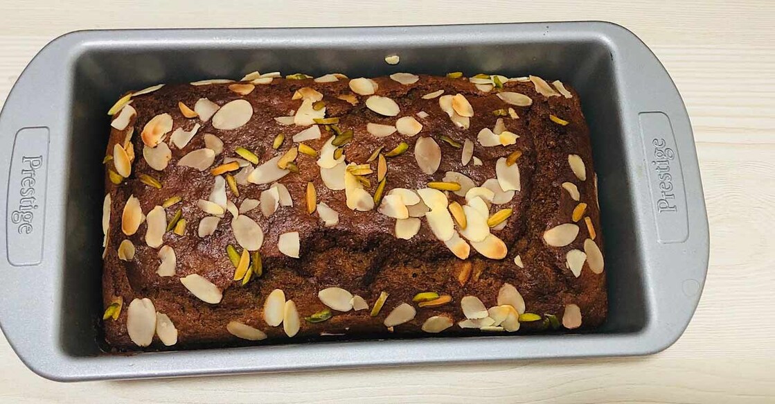 Healthy wheat banana cake