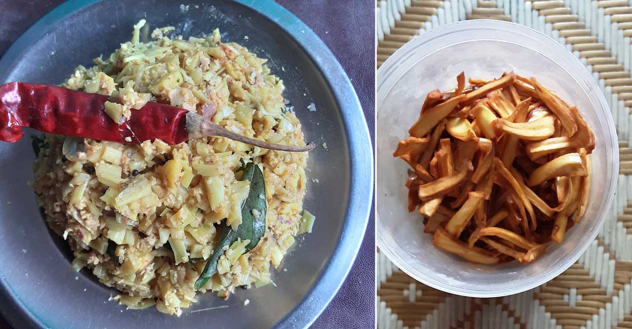 Jackfruit special side dish and spicy chips Jackfruit special side dish and spicy chips