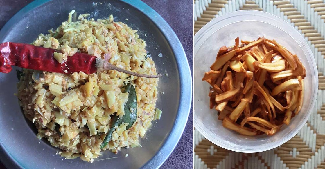 Jackfruit special side dish and spicy chips