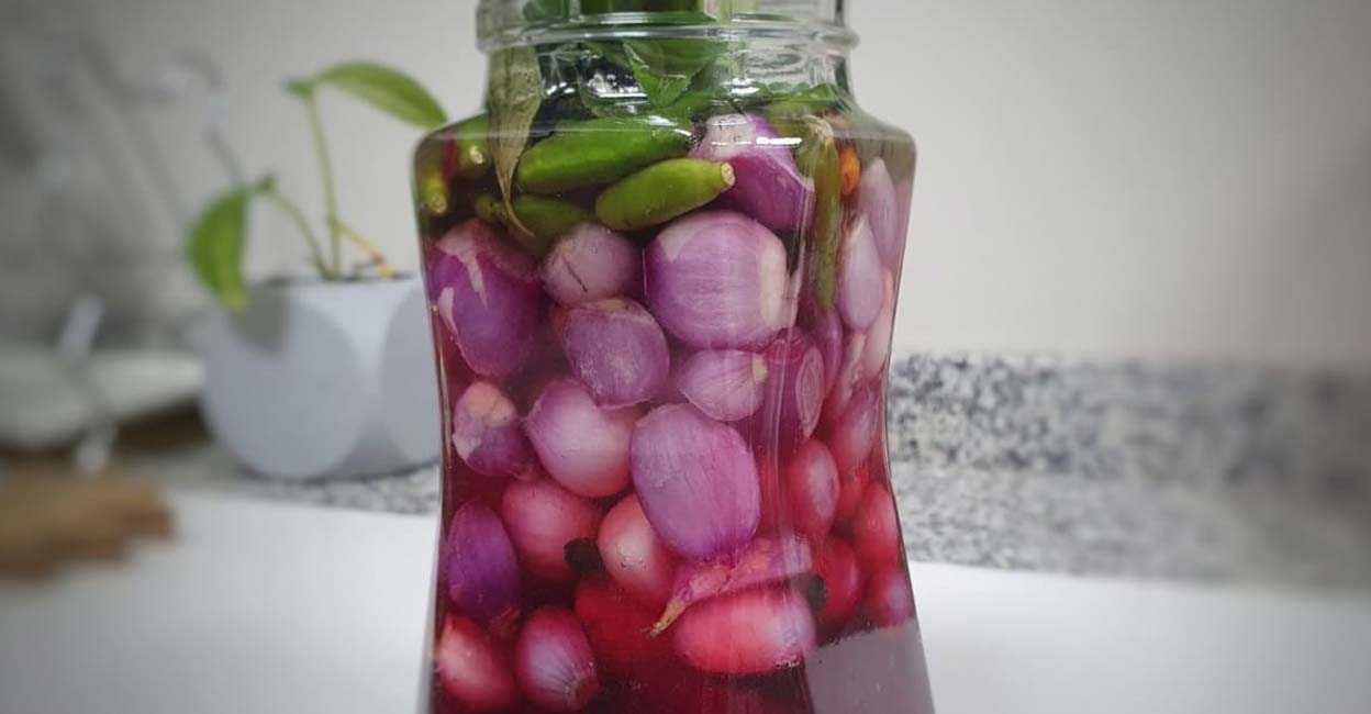Pickled shallots. Photo: Rohini Suresh