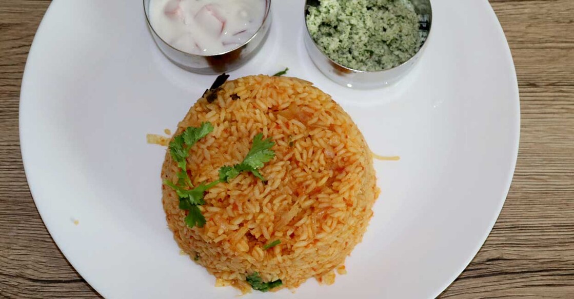 Tomato rice. Photo: Nidheesha Mohan
