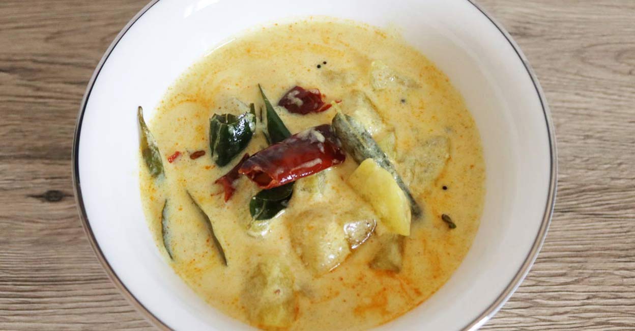 Simple cucumber moru curry