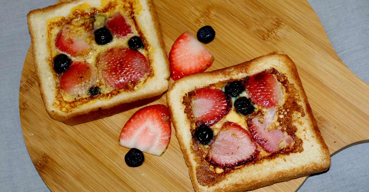 Yummy fruit bread toast Fruit bread toast. Photo: Nidhisha Mohan