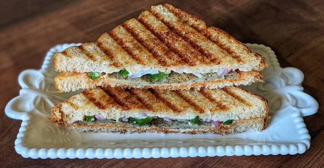 Bread omelette sandwich. Photo: Tania Mathew