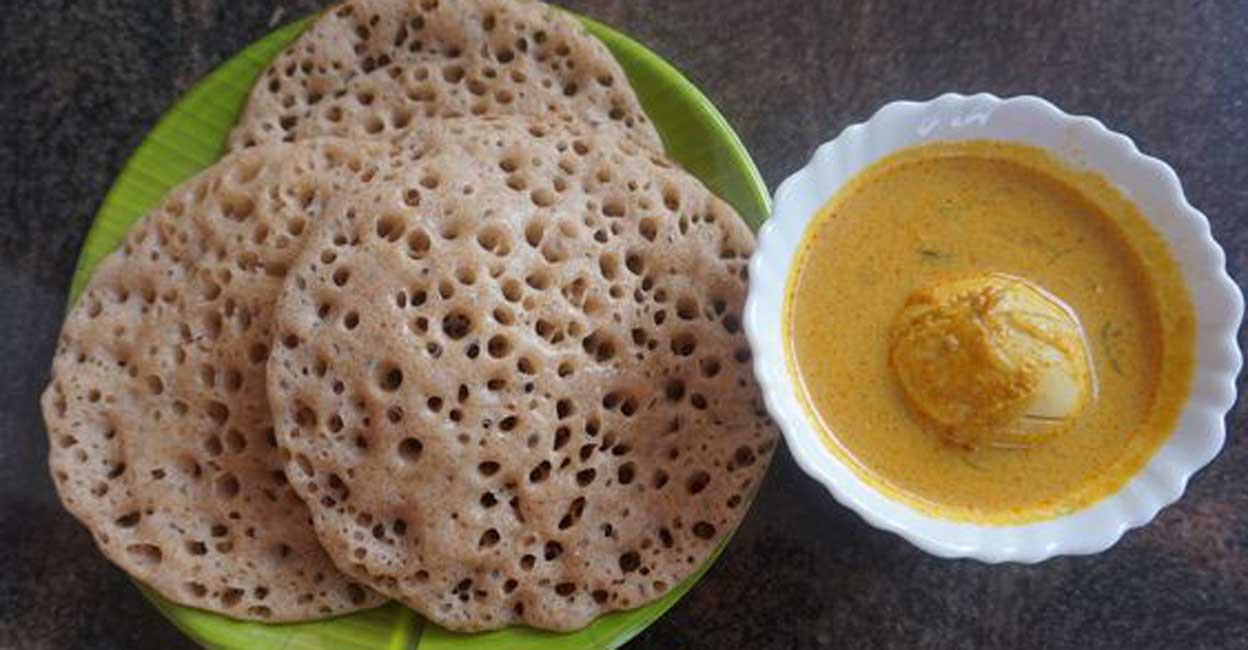 Super easy millet-semolina appam