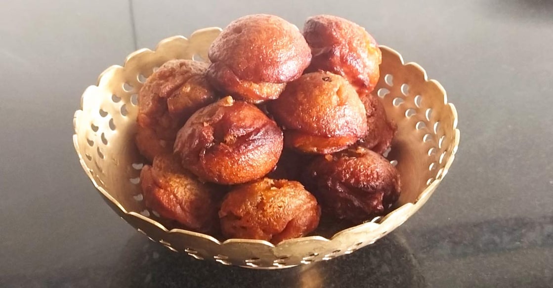 Unniyappams made of ripe jackfruit