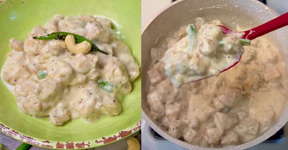 The dish is prepared by mixing fried chicken with a creamy white sauce. Photo: Instagram/Jaggus Cafe
