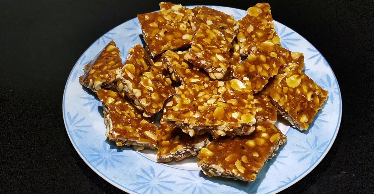 Prepare yummy peanut candy at home