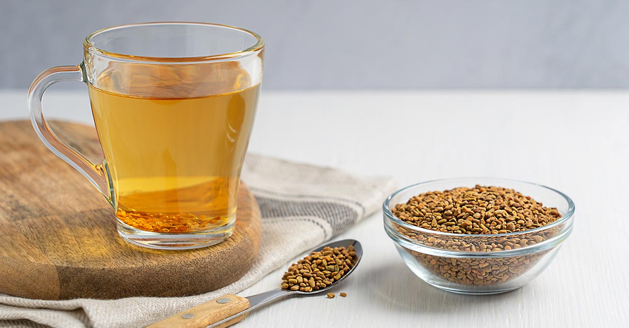 The nutritionist says fenugreek tea can be sipped at night before going to bed.  Photo: iStock/Elena Kabenkina