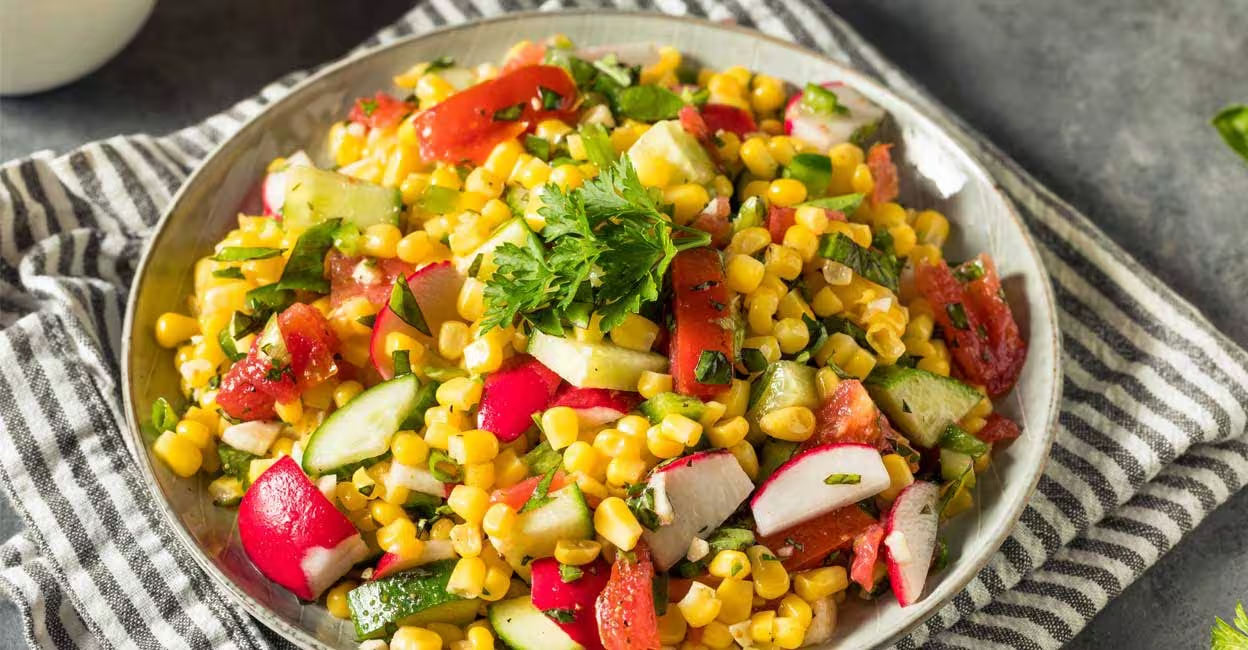 Corn chaat can also give you a good dose of essential nutrients. Photo: Subha T C