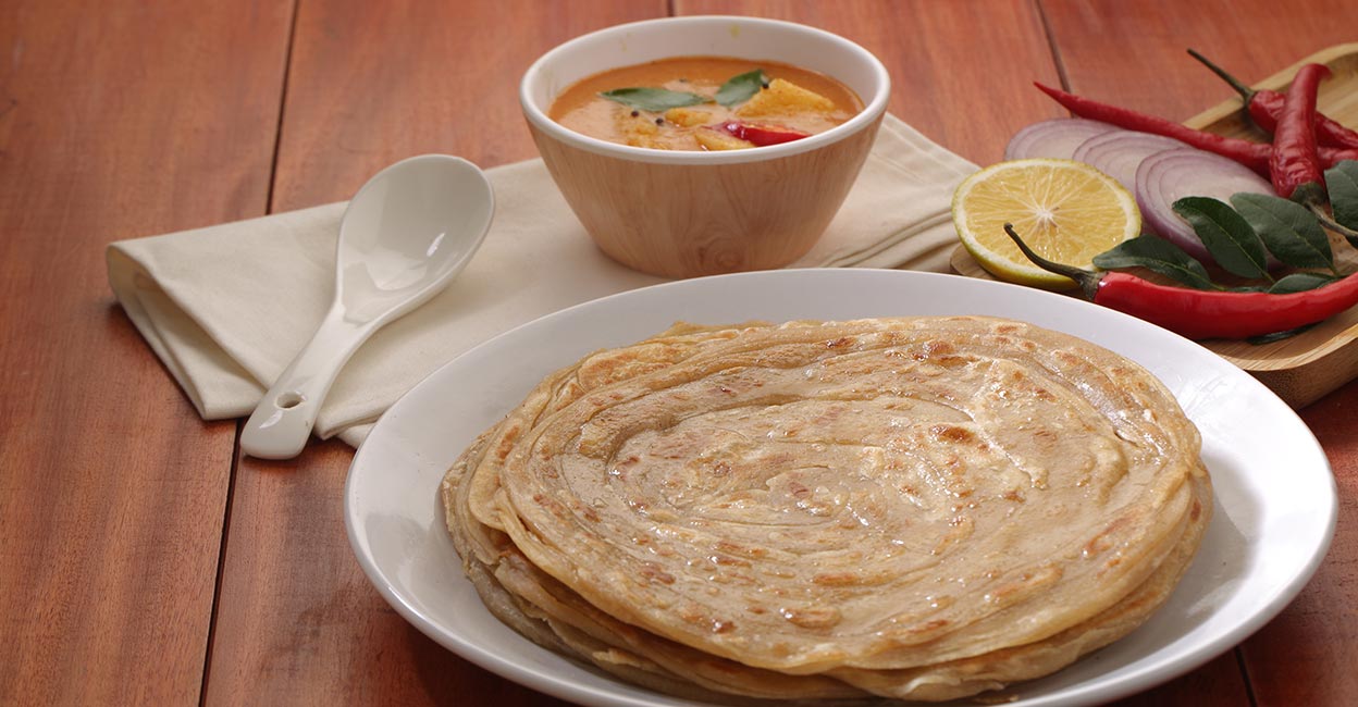 This version of porotta is made without adding eggs. Representative image/iStock/AALA IMAGES
