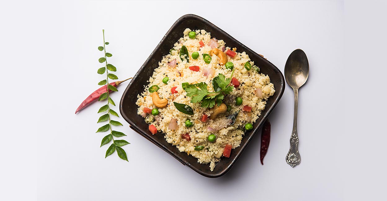 You can have this upma without any accompaniments or even with curries or fruits of your choice. Photo: iStock/Arundhati Sathe