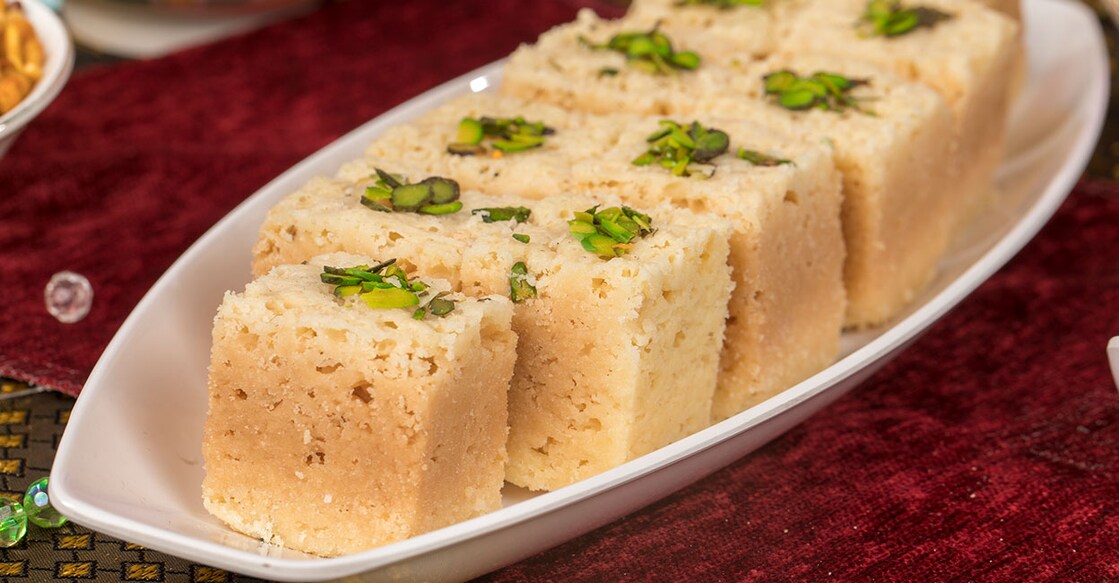 Mysore Pak can be easily made at home with three ingredients. Photo: iStock/Kailash Kumar    