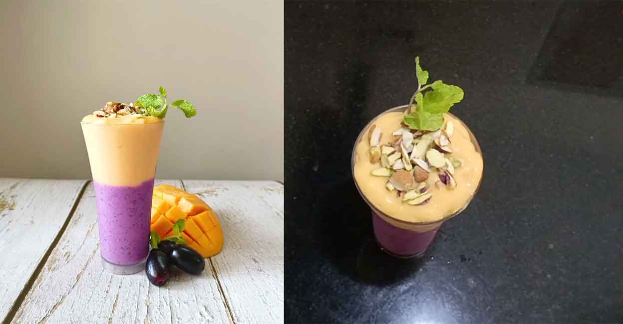 mango-jamun-lassi The two-layered drink also looks fancy enough for you to serve it during parties. Photo: Reshma Mahesh