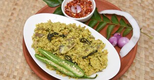 This mackerel thoran cooked in grated coconut has a great rustic flavour