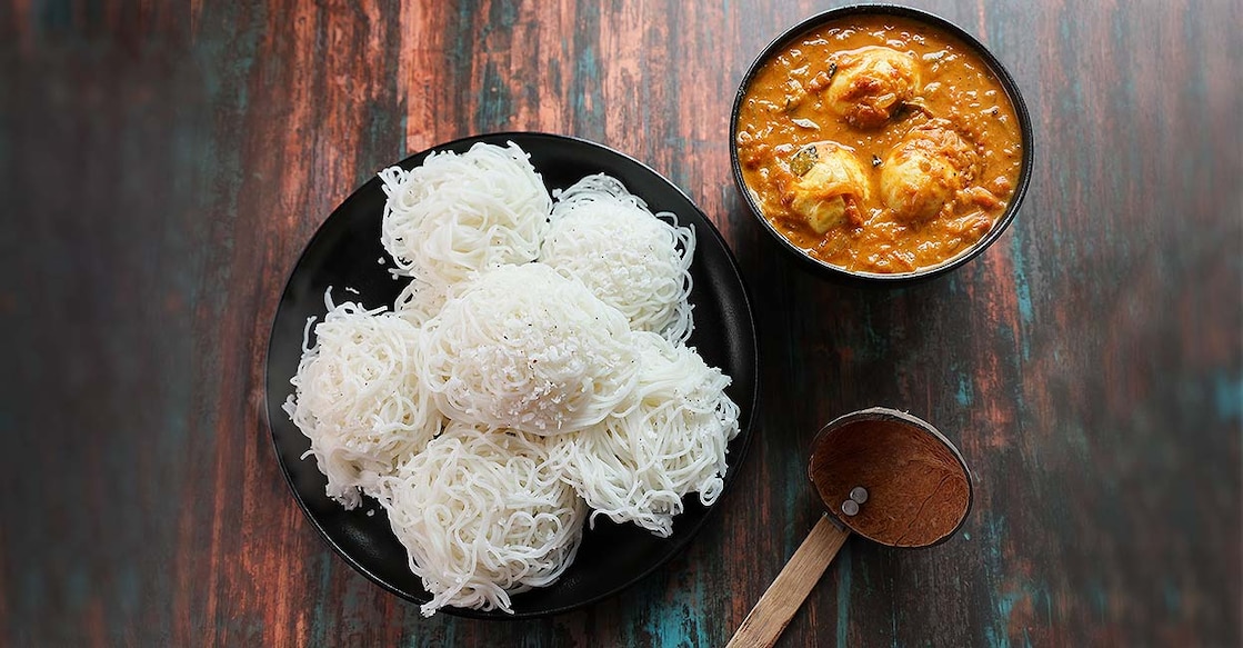 Most people are scared to make idiyappam as the dough is mixed in hot water. Photo: Shutterstock/Santhosh Varghese