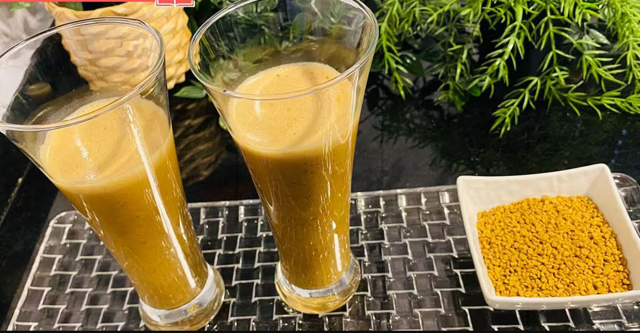 This drink can be made with coconut milk, palm sugar and fenugreek. Photo: Deepti