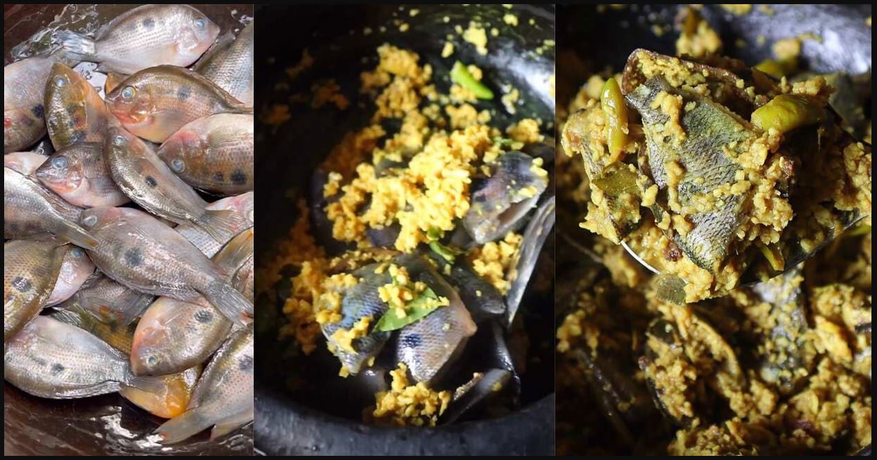 Remove the head, tail and intestines of the fish before it is scrubbed in salt. Photo: food_fanatic_me/Instagram
