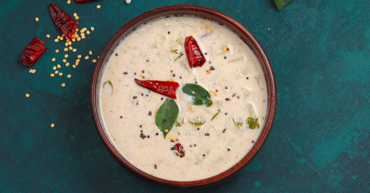 It is made with the yellow-coloured big cucumber that's commonly known as Kerala cucumber. Photo: Shutterstock/AALA IMAGES
