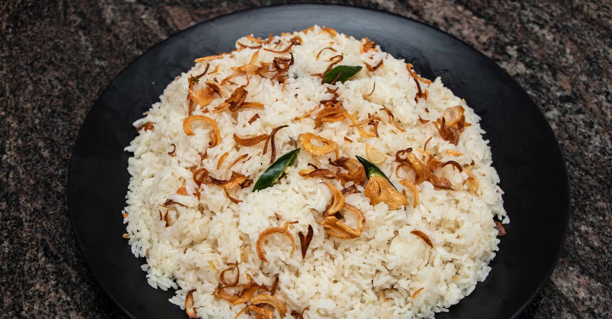 The ghee rice is prepared ideally with the khaima or jeerakasala rice. Photo: iStock/Waqar Hussain
