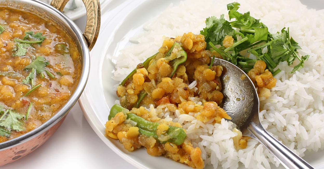 Rice and dal curry. Photo: Shutterstock/bonchan